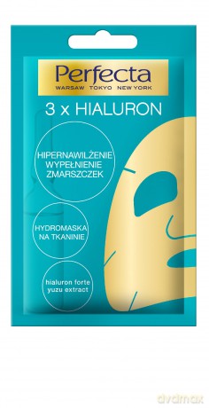 Perfecta HydroMaska na tkaninie 3 x Hialuron 1szt