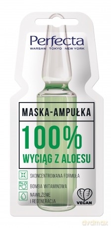 Perfecta Maska - Ampułka 100% wyciąg z Aloesu 8 ml