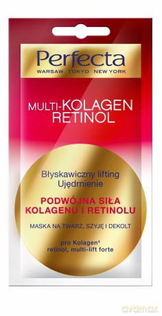Perfecta Multi-Kolagen Retinol Maska na twarz,szyję i dekolt 8 ml
