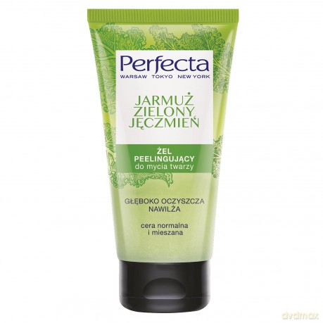 Perfecta Oczyszczanie Peelingujący Żel do mycia twarzy Jarmuż i Zielony Jęczmień 150 ml