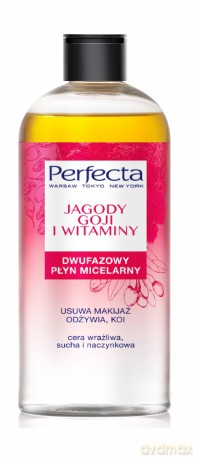 Perfecta Oczyszczanie Płyn micelarny dwufazowy Jagody Goji i Witaminy 400 ml