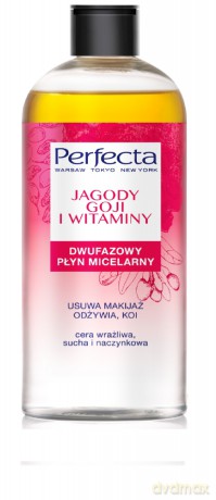 Perfecta Oczyszczanie Płyn micelarny dwufazowy Jagody Goji i Witaminy 400 ml