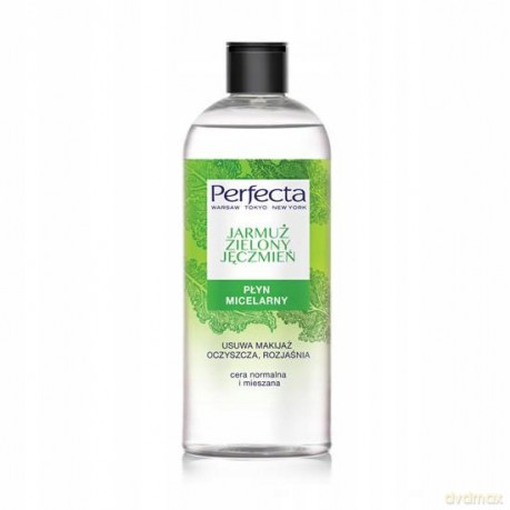 Perfecta Oczyszczanie Płyn micelarny Jarmuż i Zielony Jęczmień 400 ml