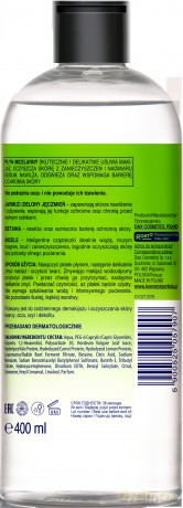 Perfecta Oczyszczanie Płyn micelarny Jarmuż i Zielony Jęczmień 400 ml
