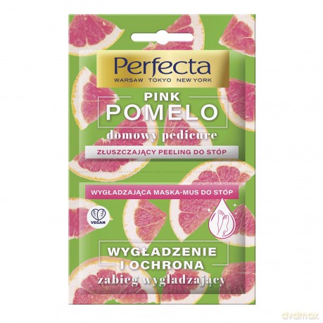 Perfecta Pink Pomelo Peeling złuszczający+Maska mus wygładzająca do stóp 12 ml