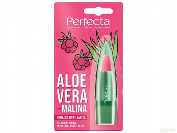Perfecta Pomadka do ust nawilżająca Aloe Vera + Malina 5g
