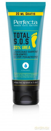 Perfecta Total S.O.S. Krem-kompres do stóp i pękających pięt "Złuszczające Skarpetki" 20% Urea 120 ml