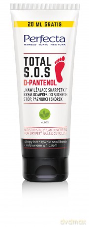 Perfecta Total S.O.S. Krem-kompres do suchych stóp,paznokci i skórek "Nawilżające Skarpetki" 120 ml