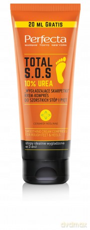 Perfecta Total S.O.S. Krem-kompres do szorstkich stóp i pięt "Wygładzające Skarpetki" 10% Urea 120 ml