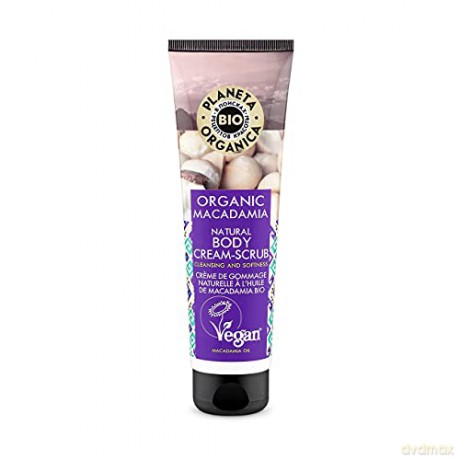 Planeta Organica Macadamia Krem-Scrub do ciała oczyszczająco-wygładzający 140 ml