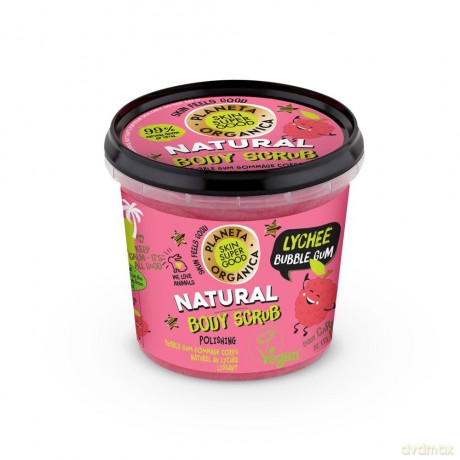 Planeta Organica Skin Super Good Scrub do ciała Lychee Bubble Gum 360g