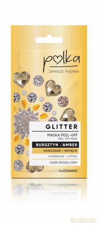 POLKA Bursztyn Maseczka do twarzy Glitter peel-off Nawilżanie+Napięcie 6 ml