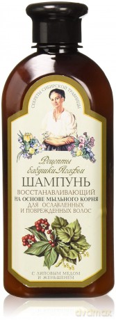 Receptury Babci Agafii Szampon regenerujący do włosów uszkodzonych - Mydlnica 350 ml