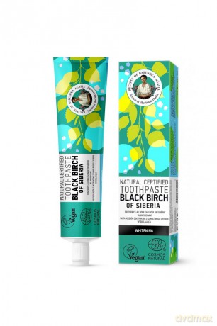 Receptury Babuszki Agafii Pasta do zębów wybielająca Black Birch of Siberia 85g