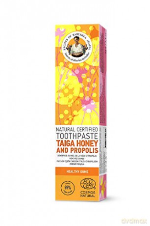 Receptury Babuszki Agafii Pasta do zębów zdrowe dziąsła Taiga Honey and Propolis 85g