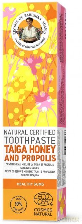 Receptury Babuszki Agafii Pasta do zębów zdrowe dziąsła Taiga Honey and Propolis 85g