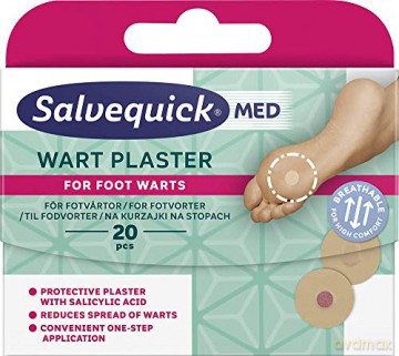 Salvequick Med Plastry Ward na kurzajki na stopach 1op.-20 szt