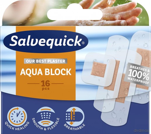 Salvequick Plastry Aqua Block 1op.-16szt