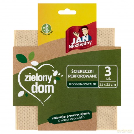 SAR JN NZ ZIELONY DOM ściereczki perforowane 3szt