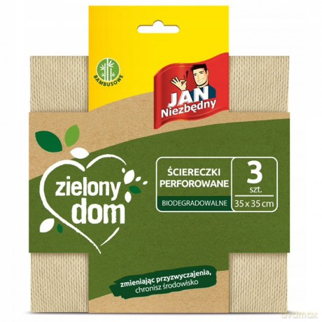 SAR JN NZ ZIELONY DOM ściereczki perforowane 3szt