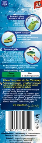 Sarantis Jan Niezbędny Dishmatic Zmywak kuchenny 3w1 z dozownikiem 1szt