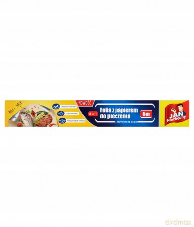 Sarantis Jan Niezbędny Folia aluminiowa z papierem do pieczenia 2w1 1op.-5m