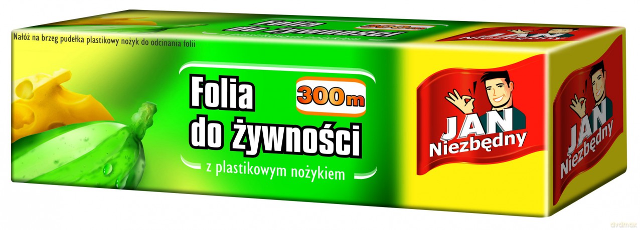 Sarantis Jan Niezbędny Folia do żywności z nożykiem 300m 1op.