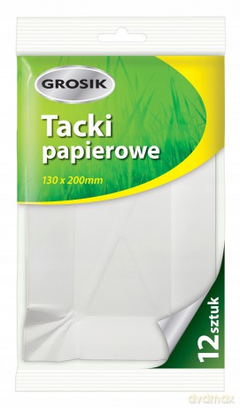 Sarantis Jan Niezbędny Grosik Tacki papierowe 130x200mm 1op.-12szt
