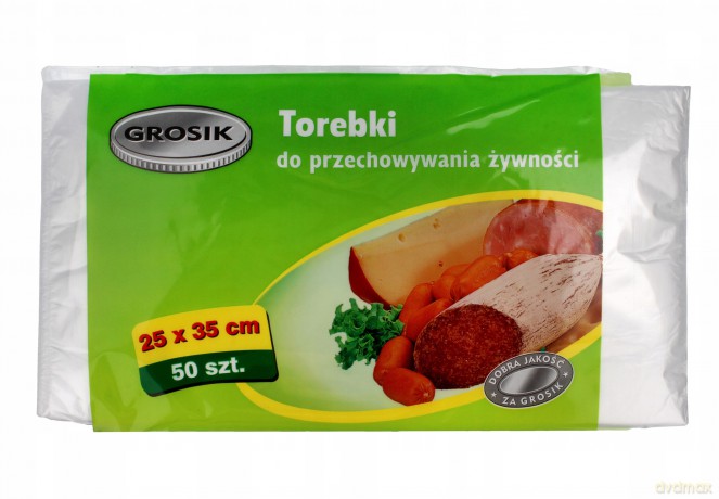 Sarantis Jan Niezbędny Grosik Torebki do przechowywania żywności 25x35cm 1op.-50 szt