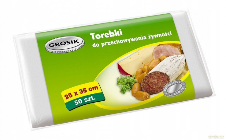 Sarantis Jan Niezbędny Grosik Torebki do przechowywania żywności 25x35cm 1op.-50 szt