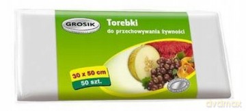 Sarantis Jan Niezbędny Grosik Torebki do przechowywania żywności 30x50cm 1op.-50 szt