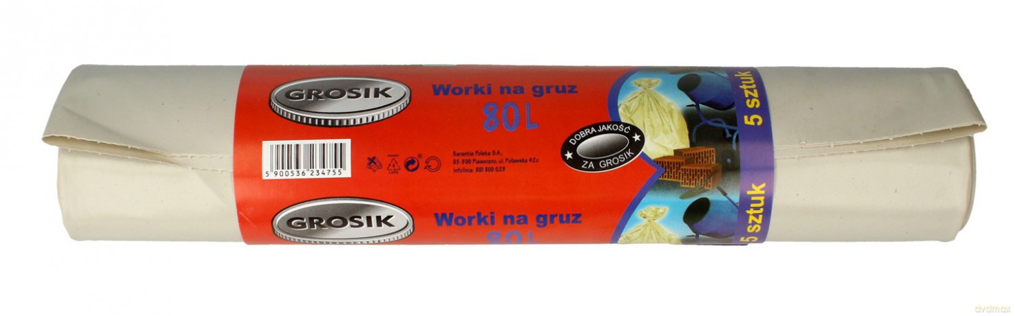 Sarantis Jan Niezbędny Grosik Worki na gruz 80L 1op-5szt