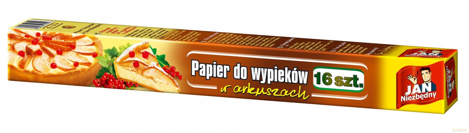 Sarantis Jan Niezbędny Papier do wypieków w arkuszach 1op-16szt