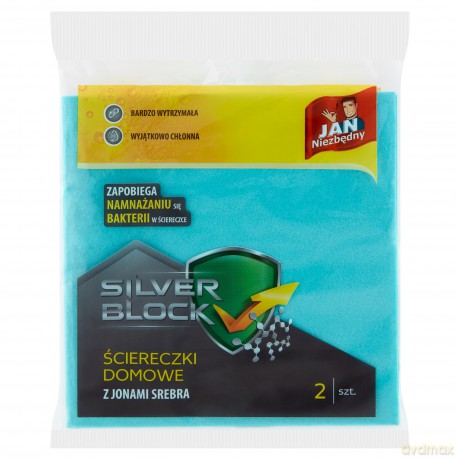 Sarantis Jan Niezbędny Silver Block Ściereczki domowe z jonami srebra 1op.-2szt