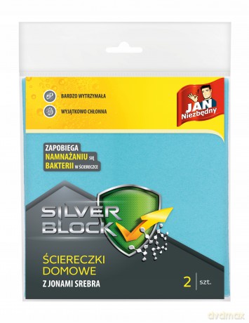 Sarantis Jan Niezbędny Silver Block Ściereczki domowe z jonami srebra 1op.-2szt