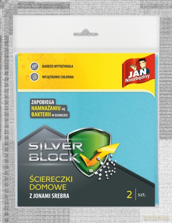 Sarantis Jan Niezbędny Silver Block Ściereczki domowe z jonami srebra 1op.-2szt