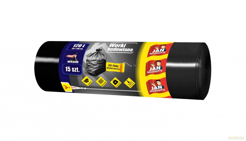 Sarantis Jan Niezbędny Worki budowlane proste 120L 1op.-15szt