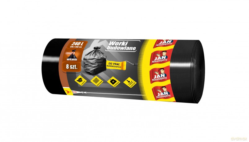 Sarantis Jan Niezbędny Worki budowlane proste 240L 1op.-8szt