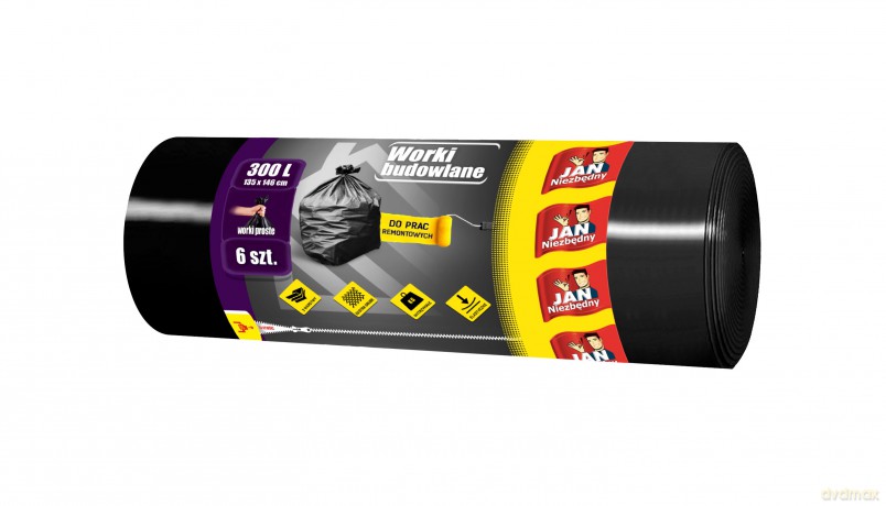 Sarantis Jan Niezbędny Worki budowlane proste 300L 1op.-6szt