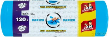Sarantis Jan Niezbędny Worki do segregacji śmieci niebieskie - papier 120L 1op.-10 szt