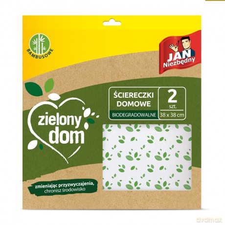 Sarantis Jan Niezbędny Zielony Dom Ściereczki domowe bambusowe 1op.-2szt