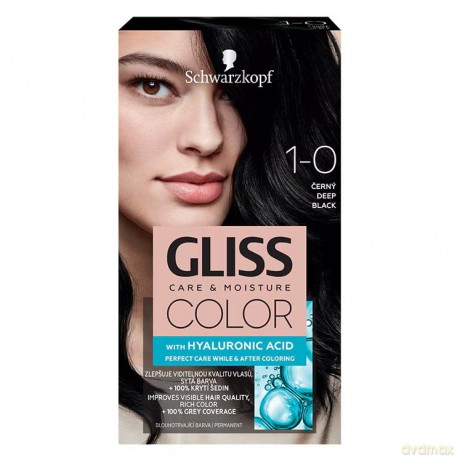 Schwarzkopf Gliss Color Krem koloryzujący nr 1-0 Głęboka Czerń 1op.