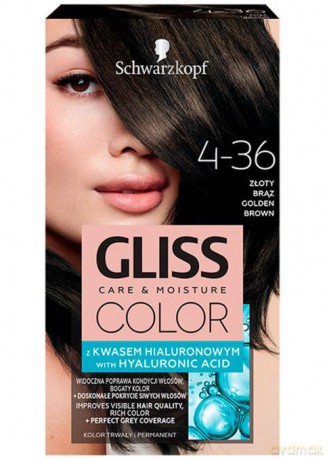 Schwarzkopf Gliss Color Krem koloryzujący nr 4-36 Złoty Brąz 1op.