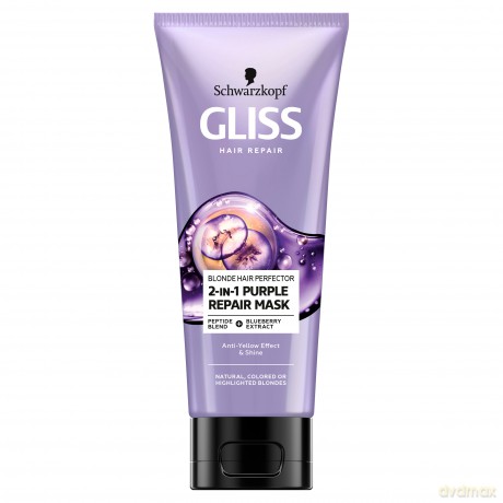 Schwarzkopf Gliss Hair Repair Purple Maska do włosów blond i rozjaśnionych 200 ml