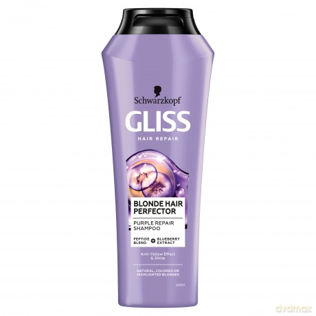 Schwarzkopf Gliss Hair Repair Purple Szampon do włosów blond i rozjaśnionych 250 ml