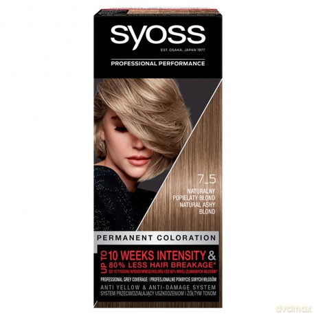 Schwarzkopf Syoss Farba do włosów nr 7-5 Naturalny Popielaty Blond 1op.