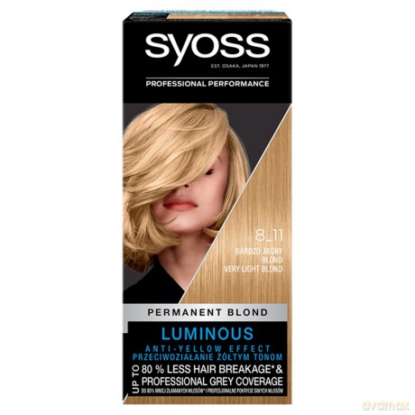Schwarzkopf Syoss Farba do włosów nr 8-11 Bardzo Jasny Blond 1op.