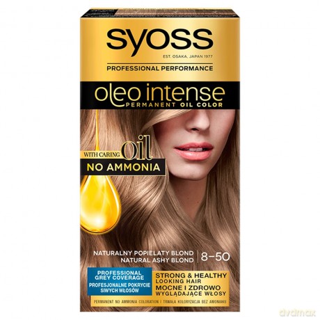 Schwarzkopf Syoss Farba do włosów Oleo Intense nr 8-50 Naturalny Popielaty Blond 1op.