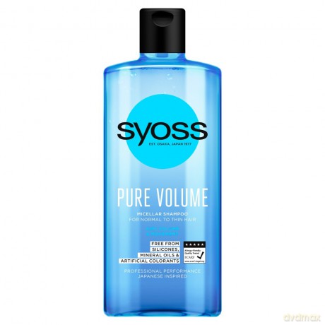 Schwarzkopf Syoss Pure Volume Szampon micelarny do włosów nadający objętość 440 ml