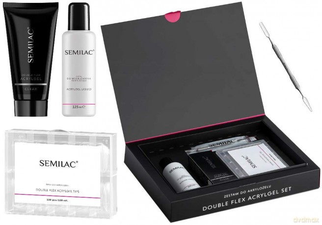 SEMILAC AKRYLOŻEL ZESTAW DOUBLE FLEX CLEAR 60ML